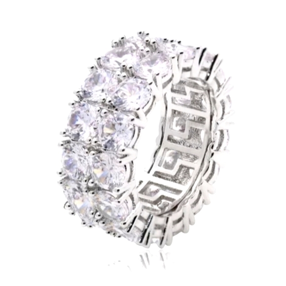 ☑️ Silver CZ Bling Ring - Picture 1 of 4